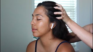 ASMR hair play scalp massage amp light hair pulling on Mari no talking version [upl. by Adnahs]