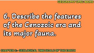 36 Cenozoic Era Features and Major Fauna  Earths Recent Past [upl. by Bryanty]