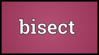 Bisect Meaning [upl. by Leahcimal101]