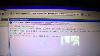 Interfacing NUC140 Learning board to MATLAB via UART [upl. by Laktasic884]