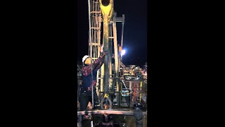 pulling out Liner Pipe Oilfield rig ad drilling oil tripping [upl. by Inaej]