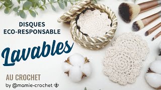 Comment faire DES LINGETTES LAVABLES  DEBUTANTES AU CROCHET TUTO pas a pas mamiecrochet [upl. by Fein]