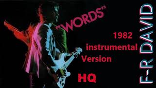 FR David  Words dont come easy instrumental 1982 HQ [upl. by Martijn215]