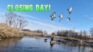 FLOATING SMALL WATER for MALLARDS from the KAYAK Closing Day Limit [upl. by Mcquillin]