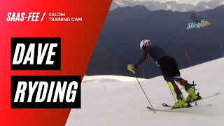 Dave Ryding Slalom Training SaasFee 8721 [upl. by Ahseiyk]