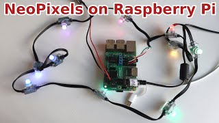 How to Use Addressable RGB LED NeoPixels WS2812B WS2811 SK6812 etc on Raspberry Pi Computer [upl. by Jit314]