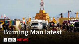 Burning Man Festival revellers remain stranded after torrential rains  BBC News [upl. by Gnirps]