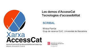 SCRIBAL transcriptor digital per a la docència  Demos AccessCat [upl. by Lairea]