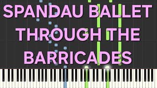 spandau balletthrough the barricadesrallentatoslowpiano facile easy tutorial [upl. by Enneyehc]