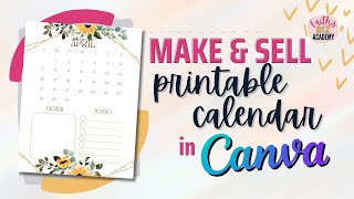 How To Create Printable Calendar In Canva FREE Calendar 2024 Canva Template [upl. by Eseryt]