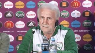 VIDEO Euro 2012 Trapattoni Biscotto Non credo possa ripetersi [upl. by Anicnarf]