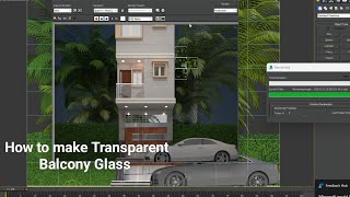 3ds Max Exterior Transparent Glass Balcony Design Tutorial Modelling l l [upl. by Cerys]