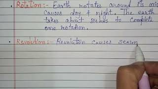 Difference between rotation and revolution Chapter 12  Part 2  Class 4 ka Question Answer [upl. by Annas997]