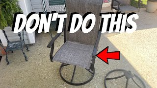 How to easily assemble a swivel chair for patio [upl. by Gaskill]