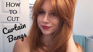 How to Cut Curtain Bangs Face Framing Bangs  Step by Step Tutorial [upl. by Einafets]