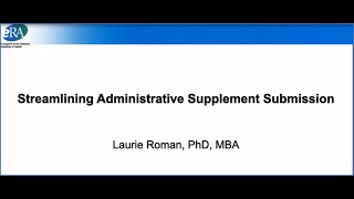 eRA Streamlining Administrative Supplements [upl. by Tarrah156]