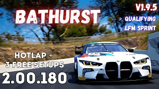 BMW M4 GT3  MOUNT PANORAMA 2001  HOTLAP  FREE SETUP  ACC v19 [upl. by Anirbys]