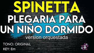 Spinetta  Plegaria Para Un Niño Dormido  Karaoke Instrumental [upl. by Pryce]