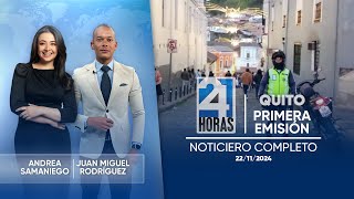 Noticiero de Quito Primera Emisión 221124 [upl. by Anavoig]