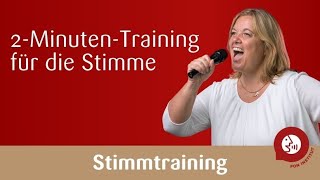 Stimmtraining  das 2MinutenStimmtraining für eine kraftvolle Sprechstimme [upl. by Allac]