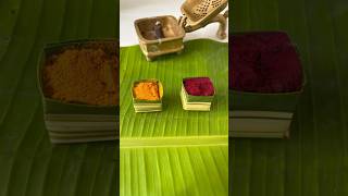 DIY Pasupu Kumkuma Set Meeru coconut leaves use chesi kuda cheyochu diy varalakshmivrathamdecor [upl. by Constancia]