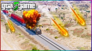 Une Pluie de Météorite peut elle arrêter le Train sur GTA V [upl. by Hilel]