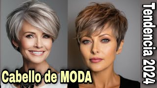 CABELLO DE MODA TENDENCIA 2024 NUEVOS Cortes de Pelo PIXIE A MIDI MUJER de 4070 años [upl. by Animaj590]