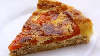 ♡♡ recette de tarte au thon et tomate  recette facile  ♡♡ [upl. by Amick]