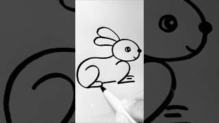 How to Draw a Simple and Cute Rabbit [upl. by Eerolam]