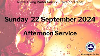 LWP Stoke Afternoon Family Worship 22 September 2024 [upl. by Mills]