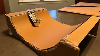 DIY fingerboard half pipe fingerboard cardboard diy [upl. by Nael953]