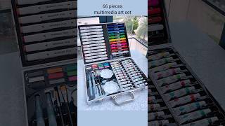 66 Pieces Premium Drawing Set art unboxing review [upl. by Anerec]