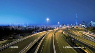 Timelapse of traffic in spaghetti junction day to night Auckland New Zealand [upl. by Taggart]