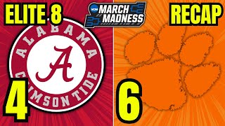 Alabama vs Clemson Game Recap  2024 NCAA Tournament  Elite 8 [upl. by Airlee168]