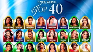 MISS WORLD TOP 40 FINALISTS No Philippines Colombia amp Venezuela [upl. by Clapp158]