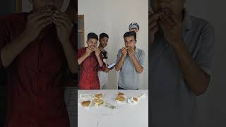 “Fastest Burger Eater Wins ₹500 Challenge😄😄 [upl. by Rexanna]