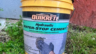 Hydraulic water stopcement quickrete part 1 [upl. by Einegue]