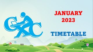 CXC Timetable January 2023 [upl. by Airol774]