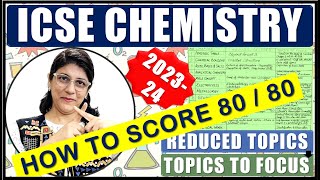 CHEMISTRY CHAPTER WISE REDUCED TOPICS amp TOPICS TO FOCUS  ICSE BOARD CLASS 10 2024 [upl. by Vachill]