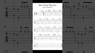 How Great Thou Art  Easy Fingerstyle guitar shorts guitartabs fingerstyleguitar [upl. by Diahann]