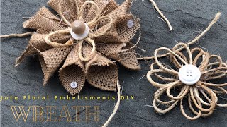 How to make Jute Flowers Rope Floral Embellishments DIY [upl. by Francis880]