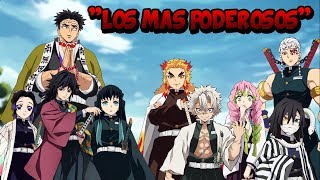 LOS 13 PILARES LOS ESPADACHINES MÁS PODEROSOS KIMETSU NO YAIBA [upl. by Naujled356]