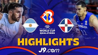 🇩🇴 Dominican Republic stuns 🇦🇷 Argentina  J9 Basketball Highlights  FIBAWC 2023 Qualifiers [upl. by Eittol94]