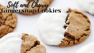 Soft and Chewy Gingersnap Cookies Best Christmas Cookies [upl. by Yesnik]