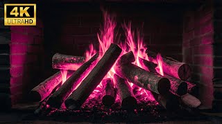 🔥🎃 Halloween Fireplace LIVE 247 Pink Fireplace with Crackling Fire Sounds [upl. by Abshier]