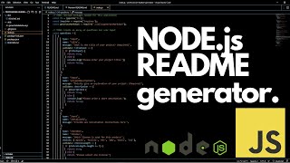 README Generator App with NODEjs Inquirer JavaScript [upl. by Ynnob]