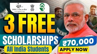 Top 3 Scholarship 2024  Benefit upto ₹70000  Best 3 Scholarship for Students  New Scholarship [upl. by Aizirtap]