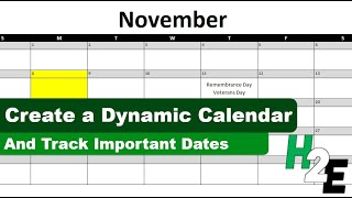 Make a Dynamic Calendar and Track Important Dates [upl. by Lamrert]