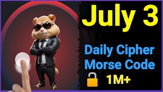 July 3 Daily Cipher Morse Code Today on Hamster Kombat [upl. by Uv]