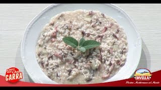 Risotto con radicchio e speck dello Chef Carra  Divella [upl. by Waneta]